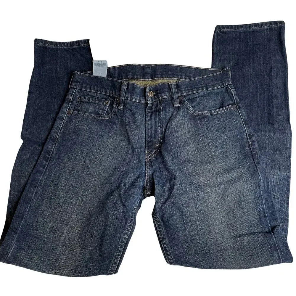 Levis 511 Slim Fit Jeans Mens 32x32 Dark Wash Indigo Stretch Denim Pants